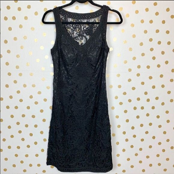 SUE Wong Soutache Embroidered Lace Cocktail Dress 4 - Picture 2 of 5